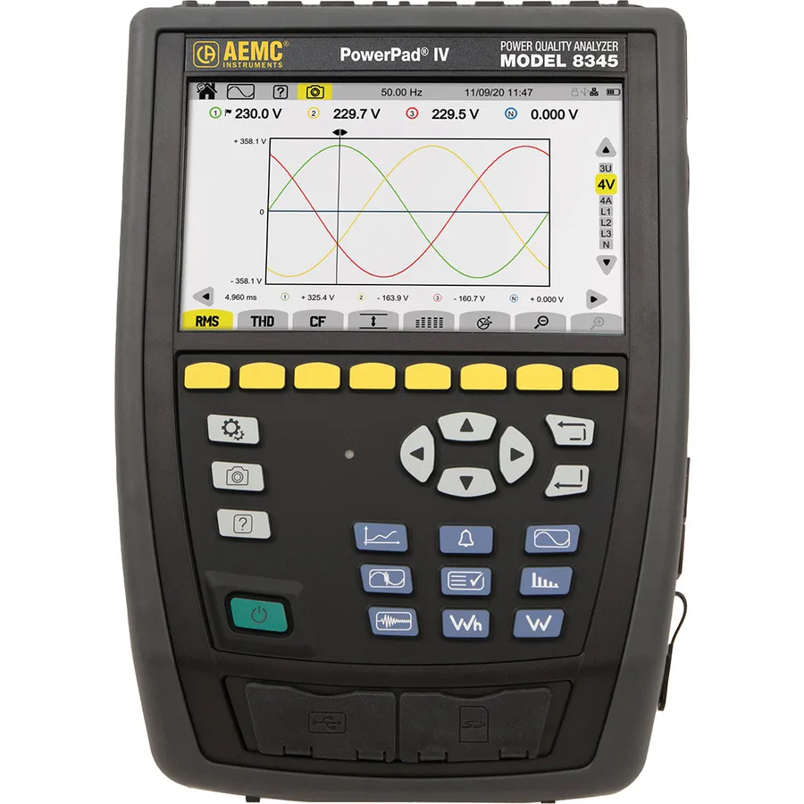 AEMC 8345 mit 4 MA194-24-BK Stromqualitätsanalysator