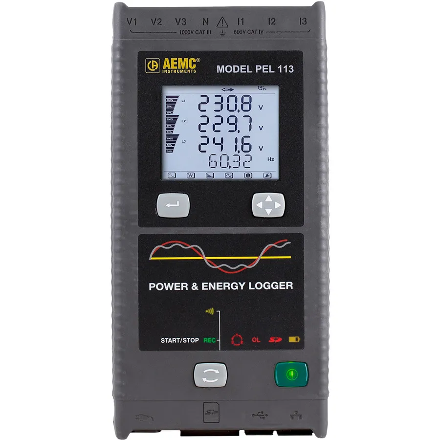 AEMC PEL 113 ohne Sensoren Strom- und Energieprotokollierungsgerät