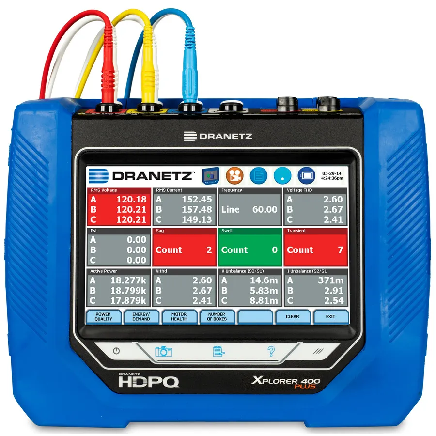 Dranetz HDPQ-P-X4A10PKG Xplorer 400 Plus Stromqualitätsanalysator