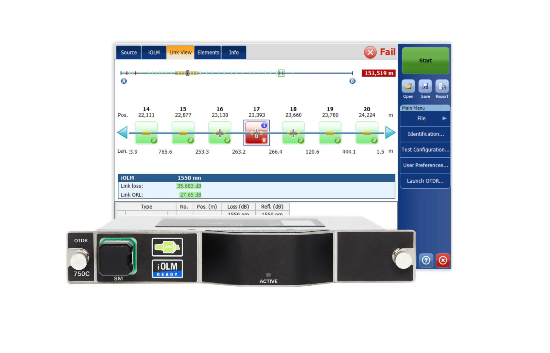 EXFO FTB-750C-SM3-XX OTDR-Modul