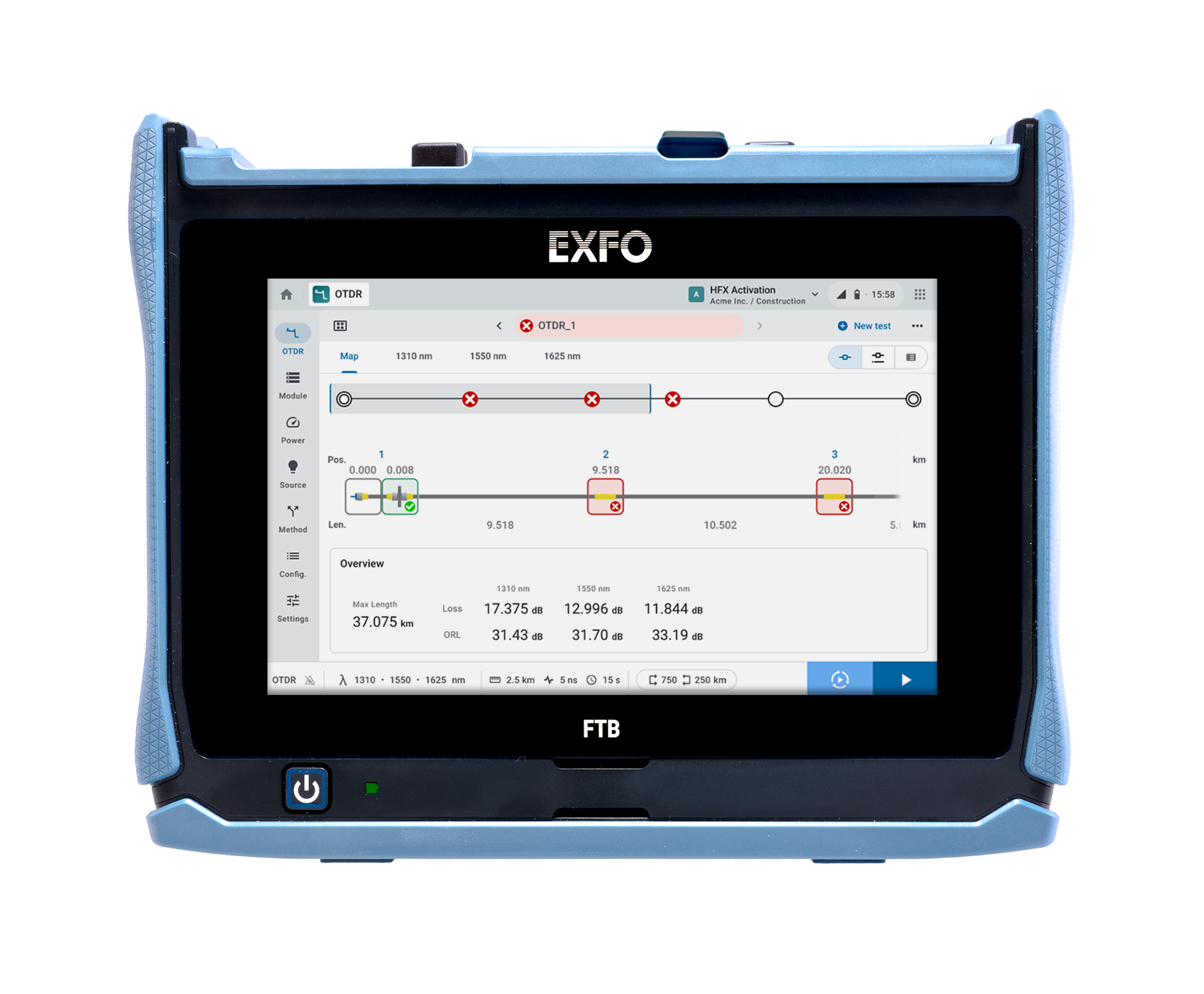 EXFO FTB-LITE-720D Quad Faseroptischer Tester