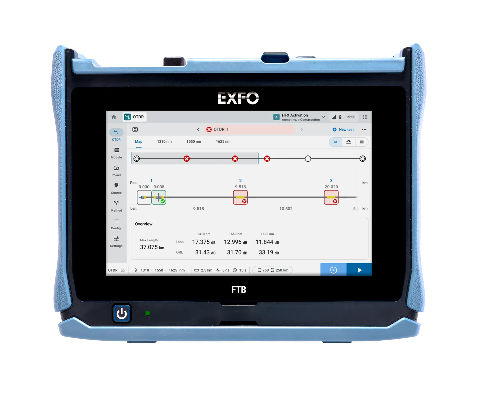 EXFO FTB-LITE-720D-SM8-XX Optischer Zeitbereichs-Reflektor