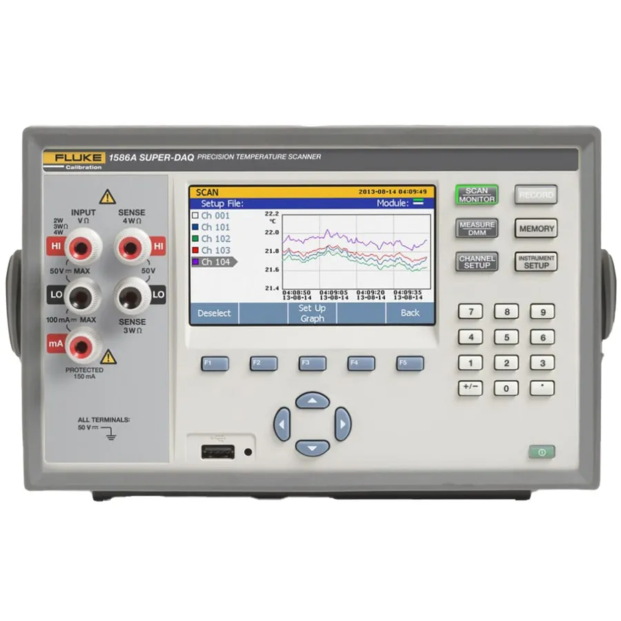 Fluke 1586A/DS-HC 120 Super-DAQ Temperatur-Scanner mit Modul und Multiplexer