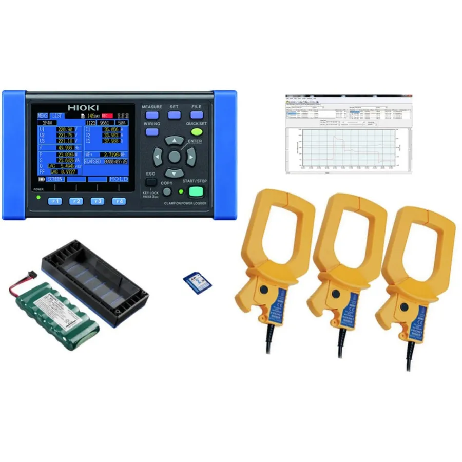 Hioki PW3360-21/1000Pro KIT Strombedarfs-Analyzer-Kit