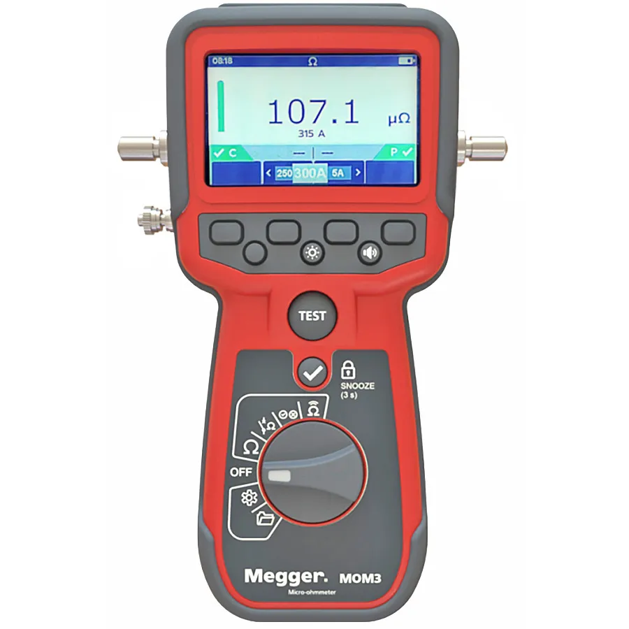 Megger MOM3-BK-30291 Mikro-Ohmmeter mit Kelvin-Zangen