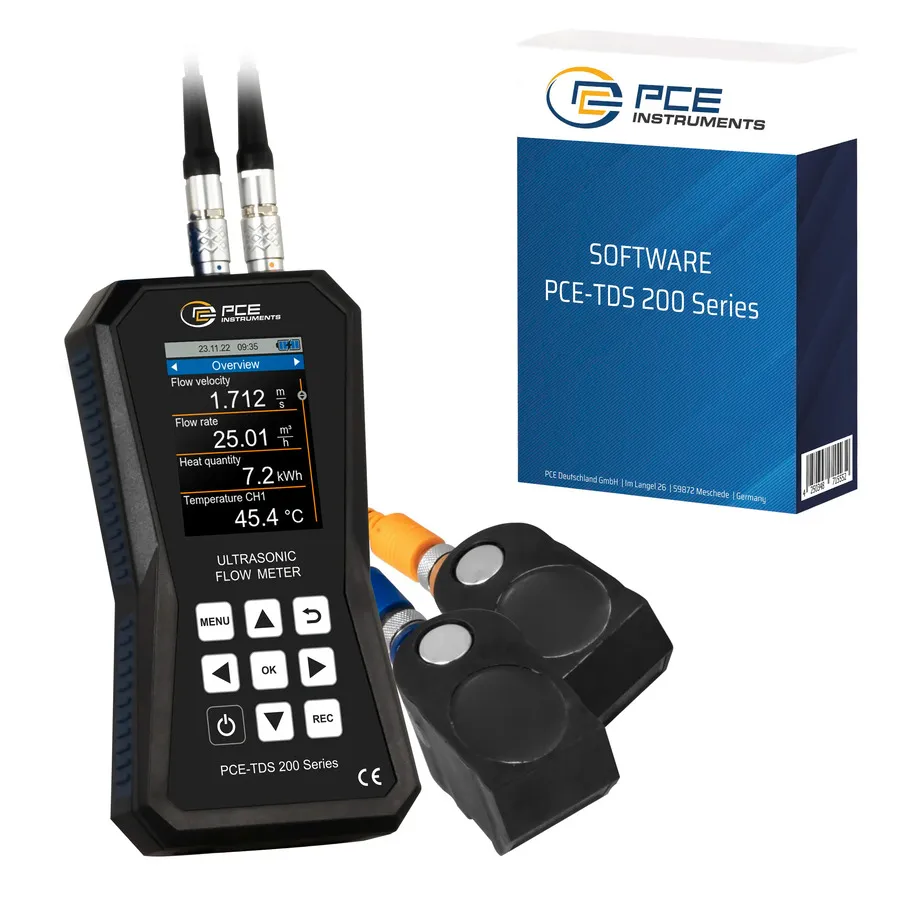 PCE Instruments PCE-TDS 200 M-SW-KIT Ultraschall-Durchflussmessgerät-Kit