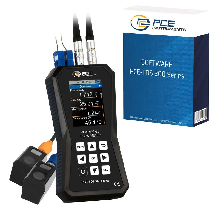 PCE Instruments PCE-TDS 200+ S-SW-KIT Ultraschall-Durchflussmesser