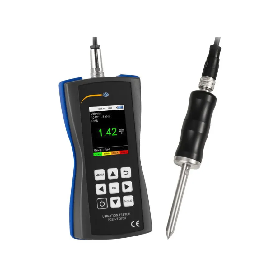 PCE Instruments PCE-VT 3700S Vibrationsmessgerät mit Messspitzensensor