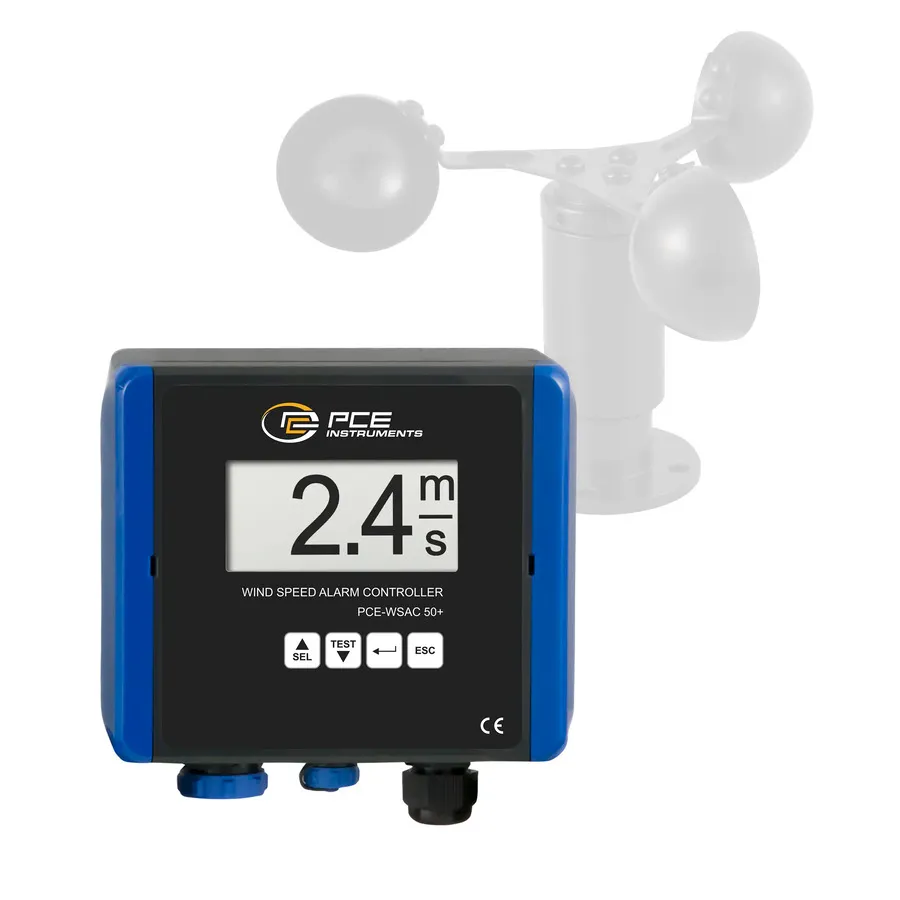PCE Instruments PCE-WSAC 50+ 24 Windgeschwindigkeitsmesser mit Datenlogger