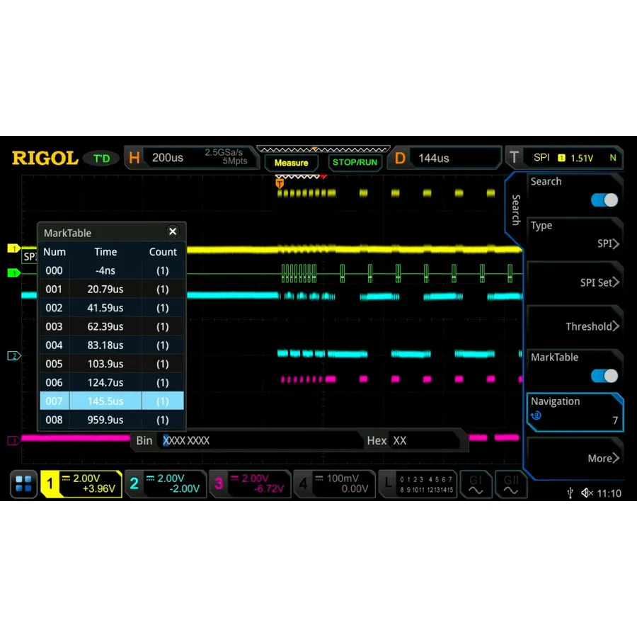 RIGOL DS8000-R-EMBD I2C und SPI Serienbus-Trigger- und Analyseoption