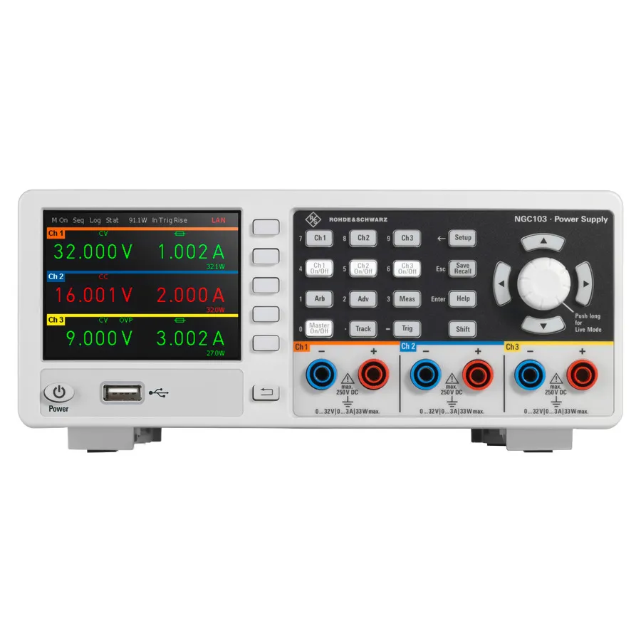 Rohde & Schwarz NGC103-G Dreifach-Ausgangs-Gleichstromversorgung