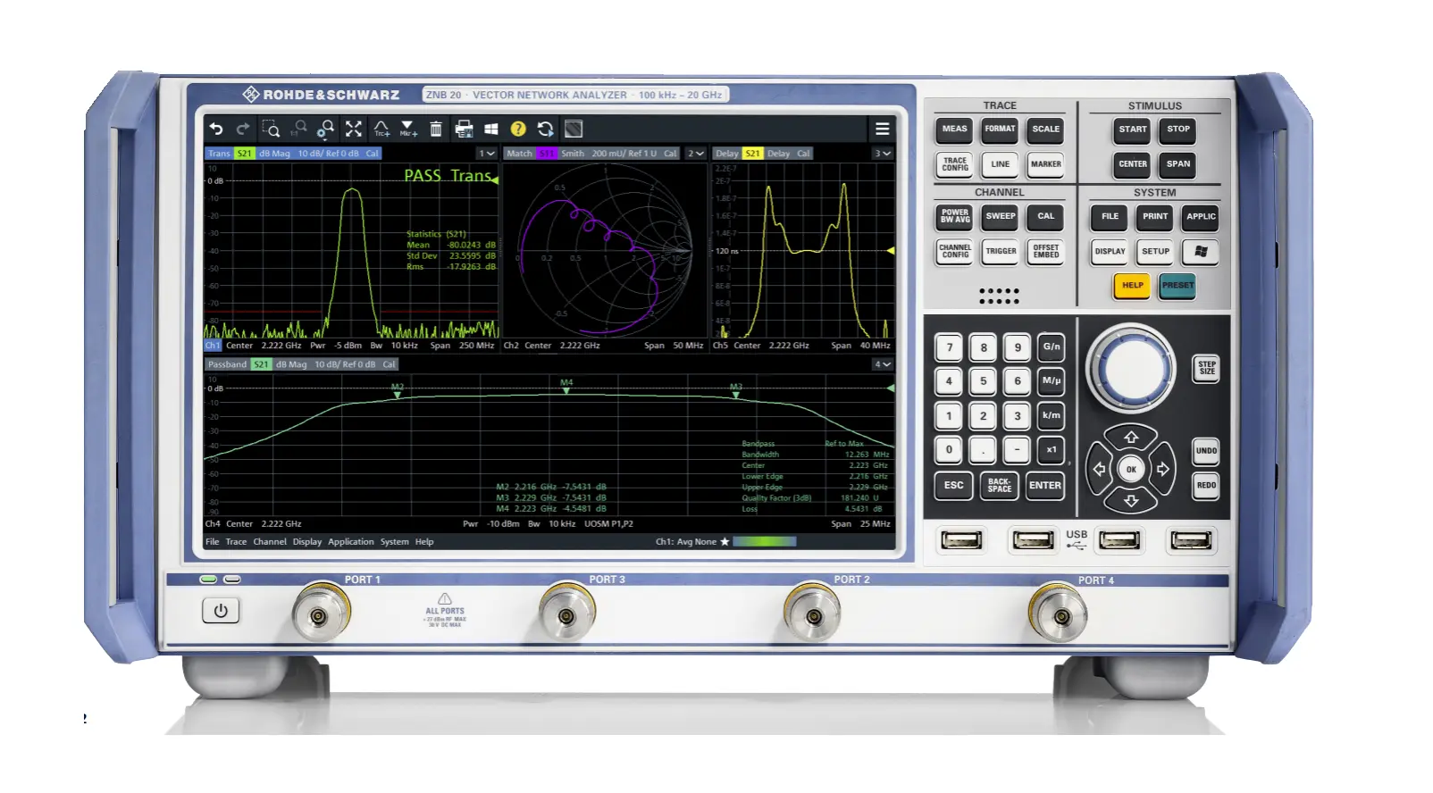 Rohde & Schwarz ZNB43 4-Port Vektornetzwerkanalysator