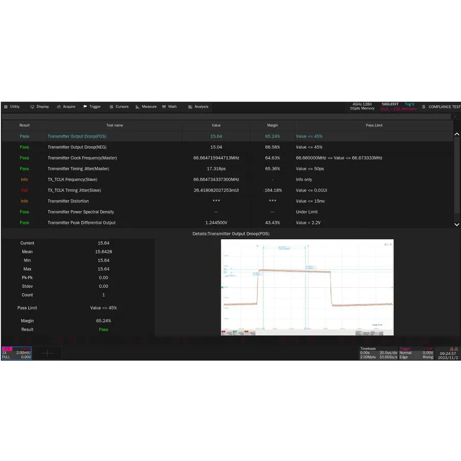 Siglent SDS7000A-CT-100BASE-T1 Konformitäts-Test-Option
