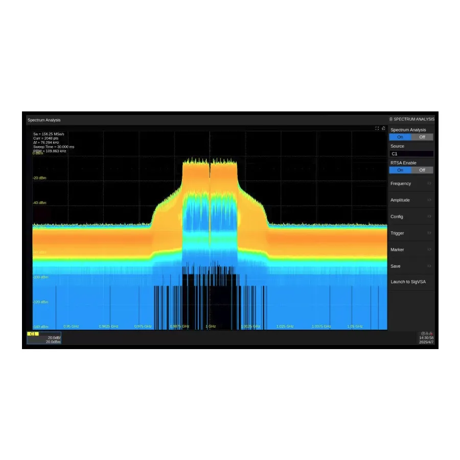 Siglent SDS7000A-RFA RTSA/DDC Signalanalysesoftware