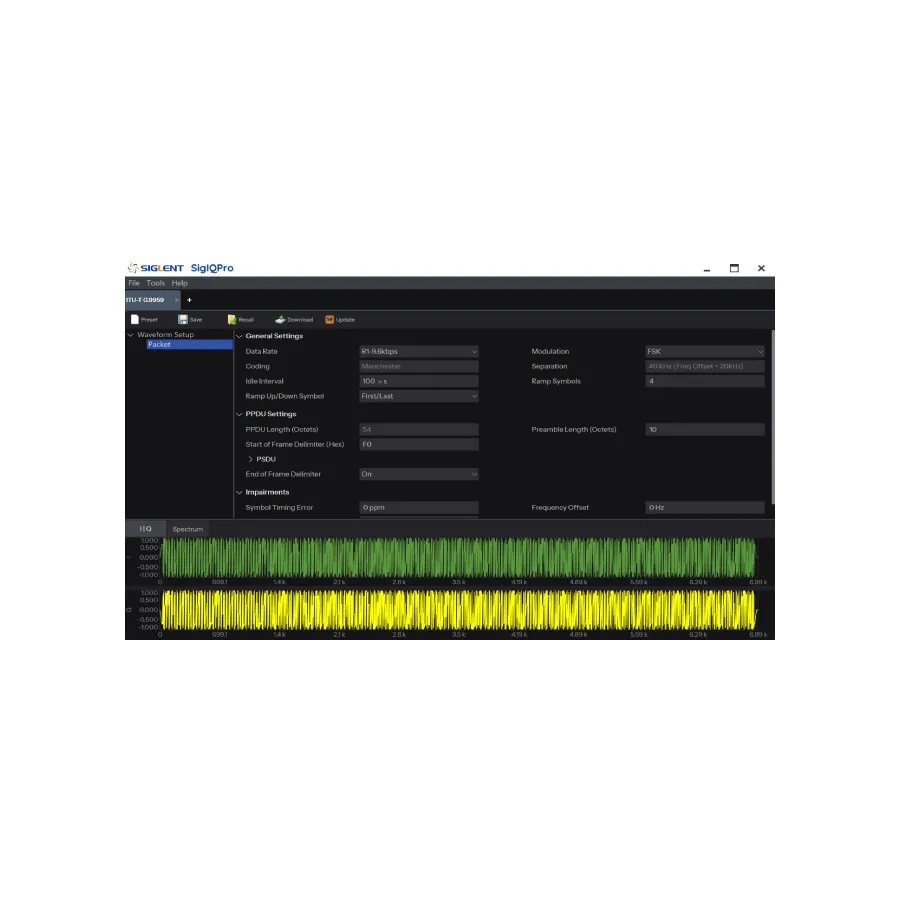 Siglent SigIQPro-IOT IoT-Signalgenerator-Software