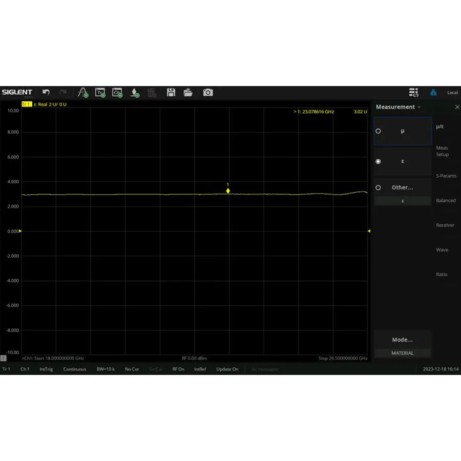 Siglent SNA6000-MT Material-Messsoftware