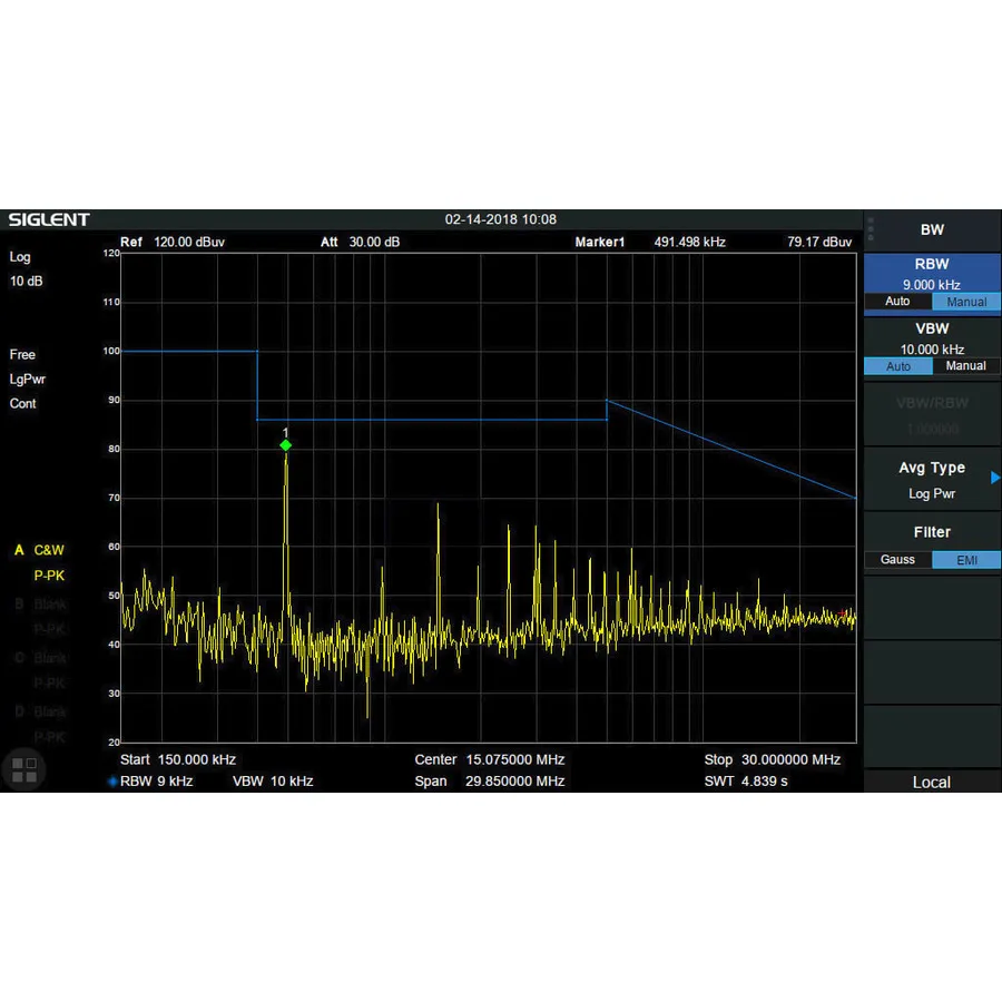 Siglent SSA3000XR-EMI Filter & Detektor-Option