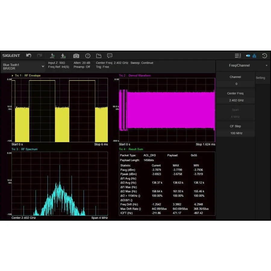 Siglent SSA5000-BT Bluetooth-Signal-Mess-Software